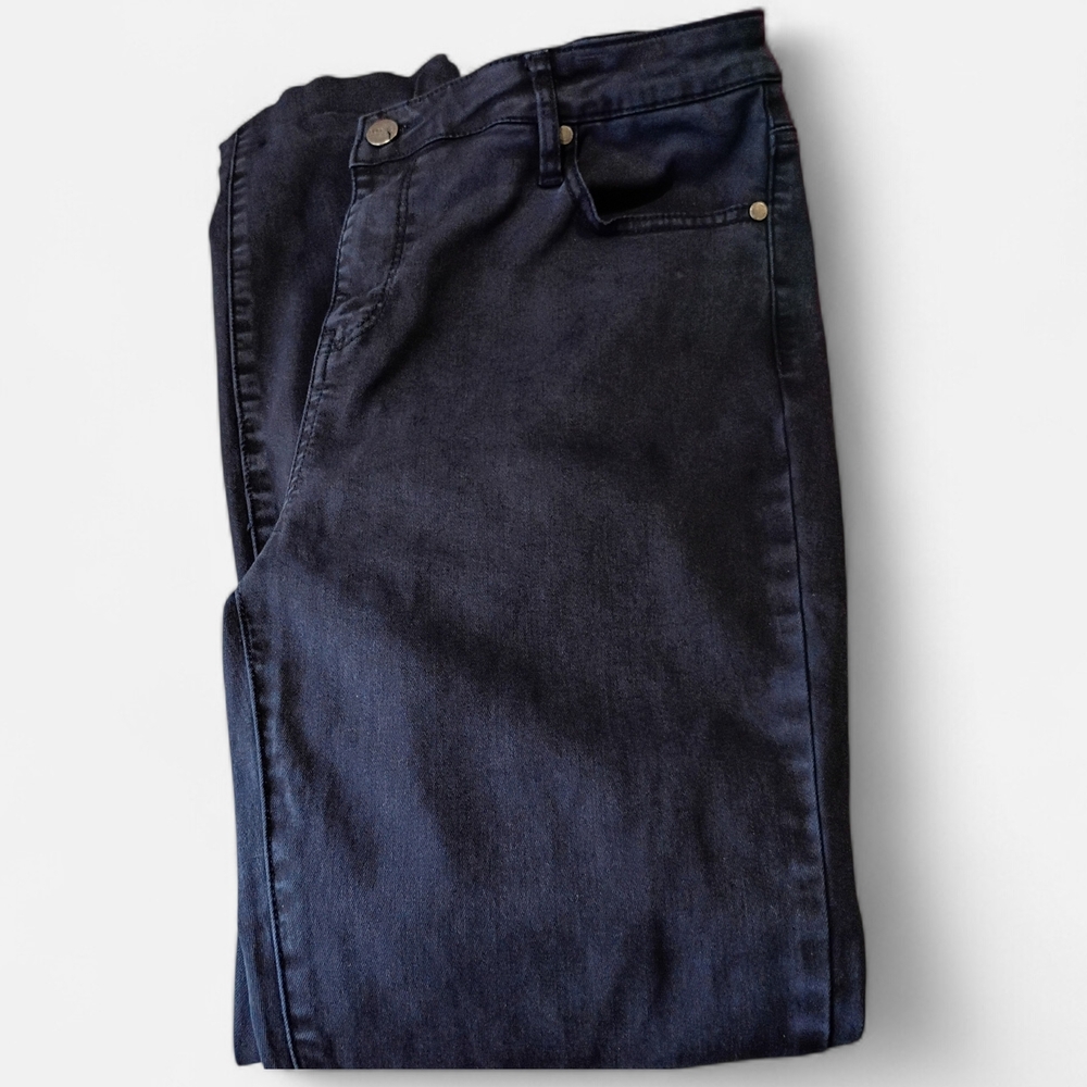 EUC‎ Size 12/32 BUFFALO DAVID BITTON Navy Mid-Rise Stretch Skinny Comfy Jeans - Picture 5 of 12